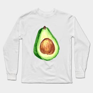 Avocado Watercolour Long Sleeve T-Shirt